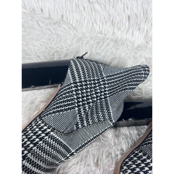 Aldo Boots Womens Size 6M Houndstooth Plaid Block Heel Zip - Picture 14 of 14